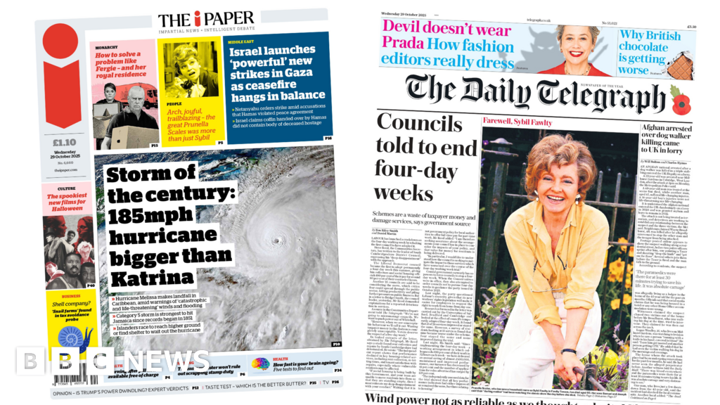 'Storm of the century' and 'Farewell, Sybil Fawlty'