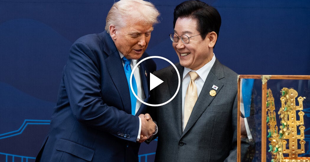 Trump, in South Korea for Summit, Is Given a Prize and Crown