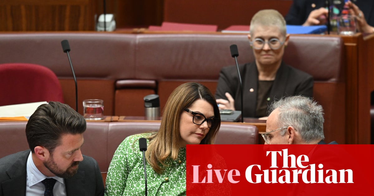 Australia politics live: Sarah Hanson-Young says Senate question time has become ‘an absolute farce’ | Australian politics