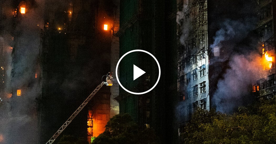 Footage Shows Early Stages of Hong Kong Fire