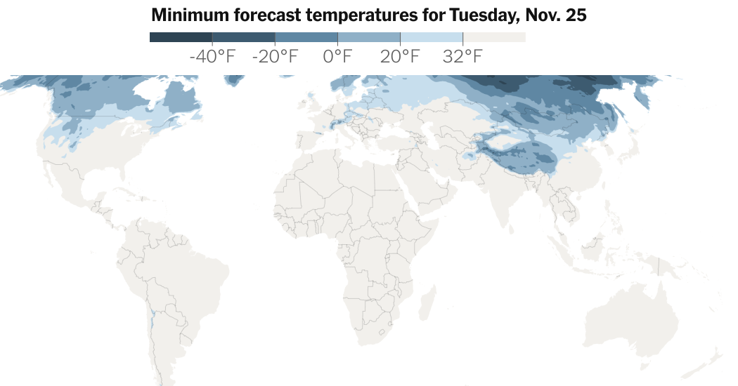 Global Cold Forecast: Tracking Low Temperatures Across the World