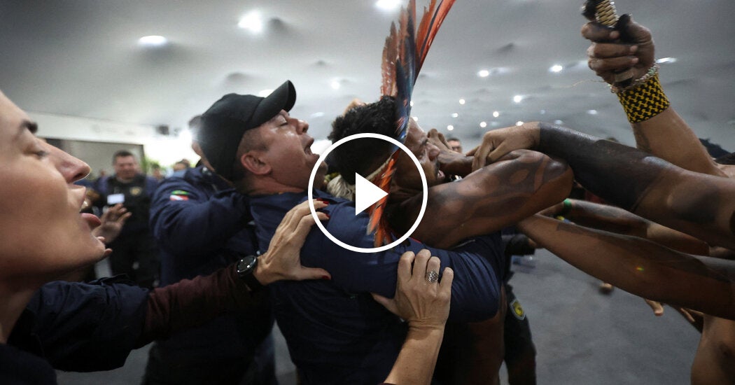 Indigenous Protesters Clash With Guards at U.N. Climate Summit