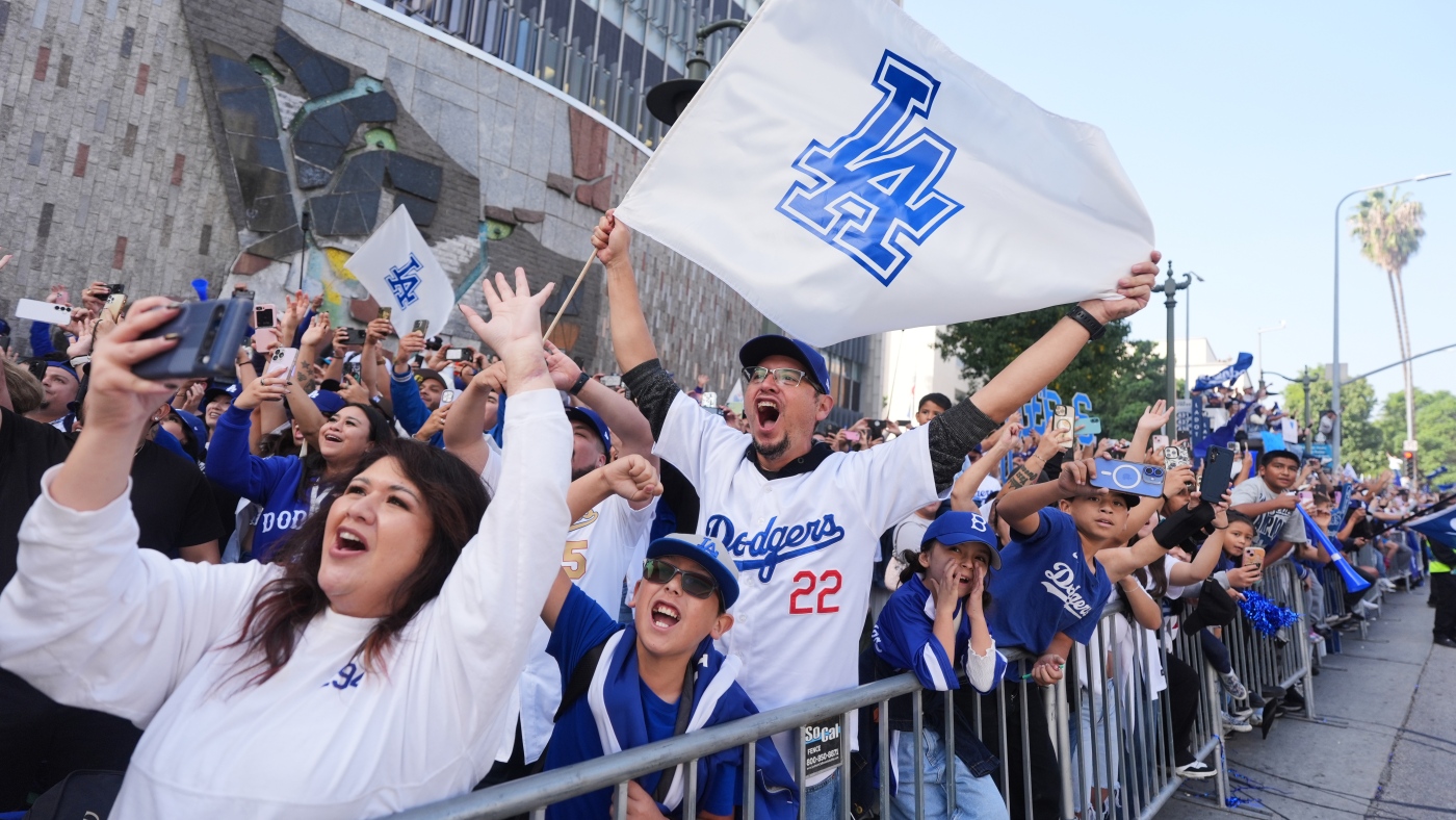 Los Angeles celebrates the Dodgers' World Series title : NPR