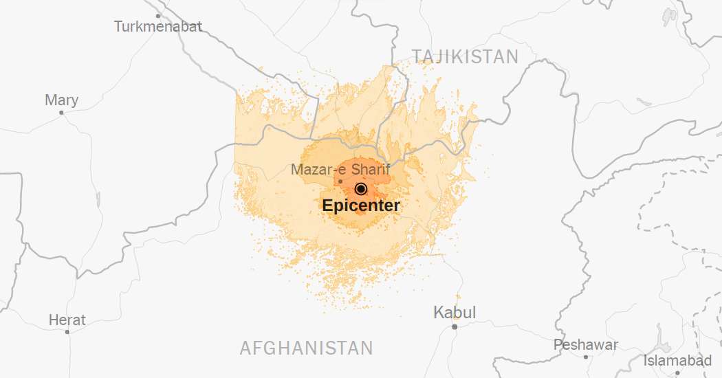 Map: 6.3-Magnitude Earthquake Strikes Afghanistan