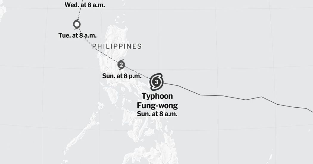 Maps: Tracking Typhoon Fung-wong - The New York Times