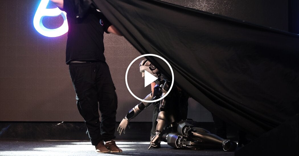 Reveal of Russian A.I. Humanoid Robot Goes Awry