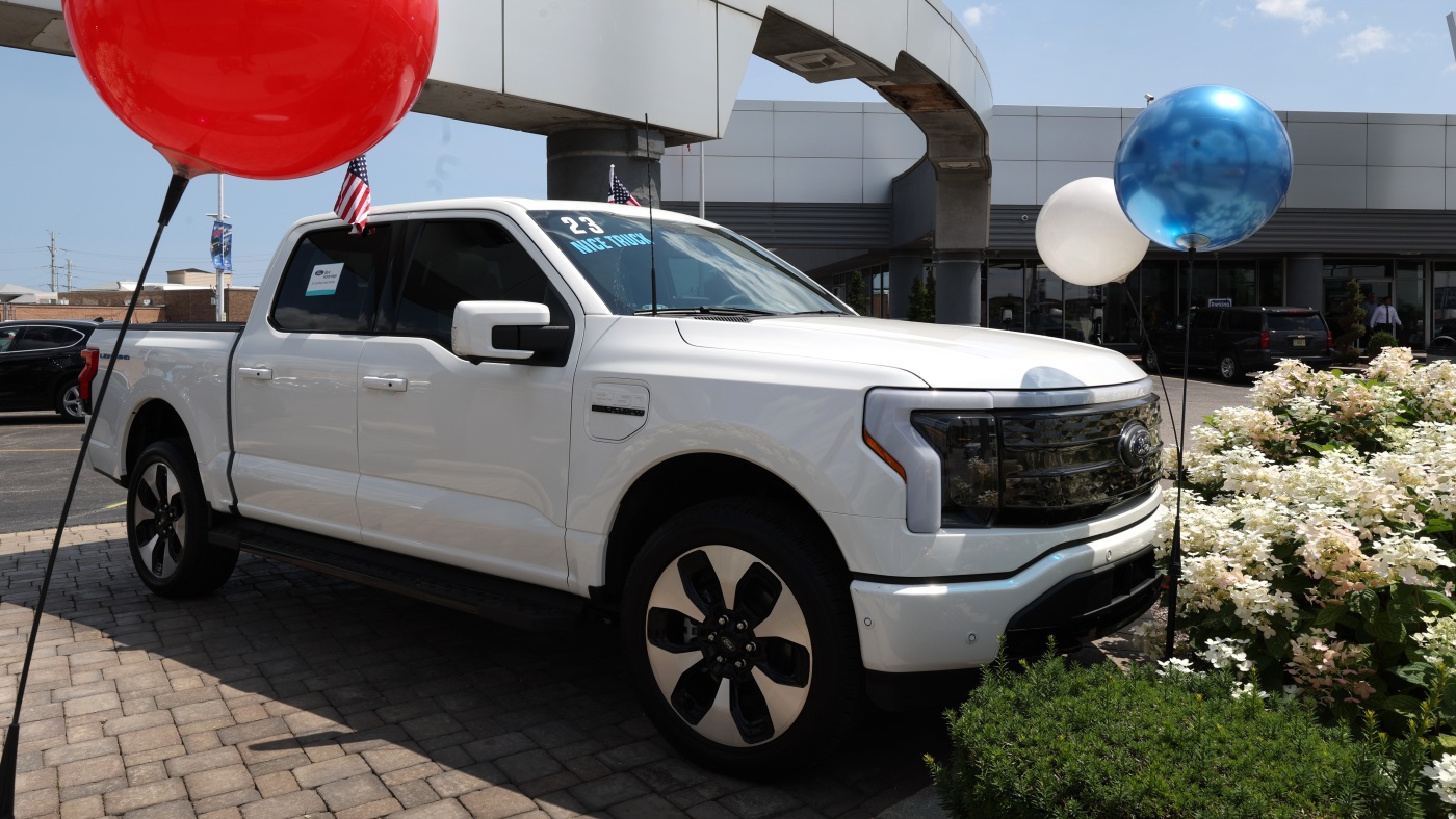 Ford stops production of the all-electric F-150 Lightning, turns to hybrids : NPR