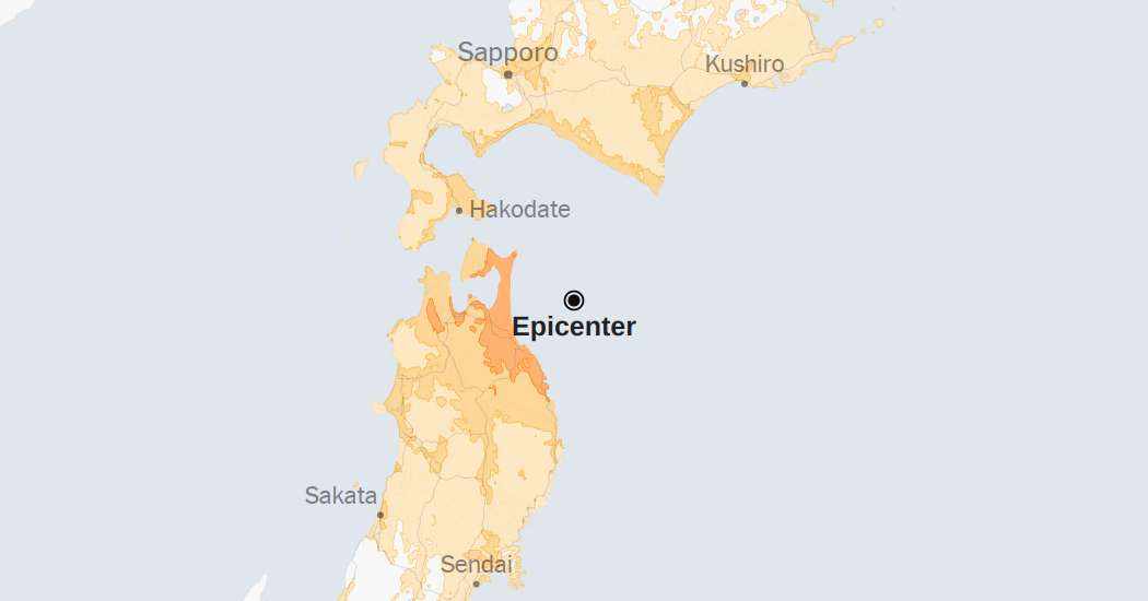 Maps: 7.6-Magnitude Earthquake Near Japan Prompts Tsunami Alert