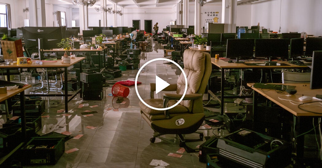 A Times Reporter Goes Inside a Cyberscam Center in a War Zone
