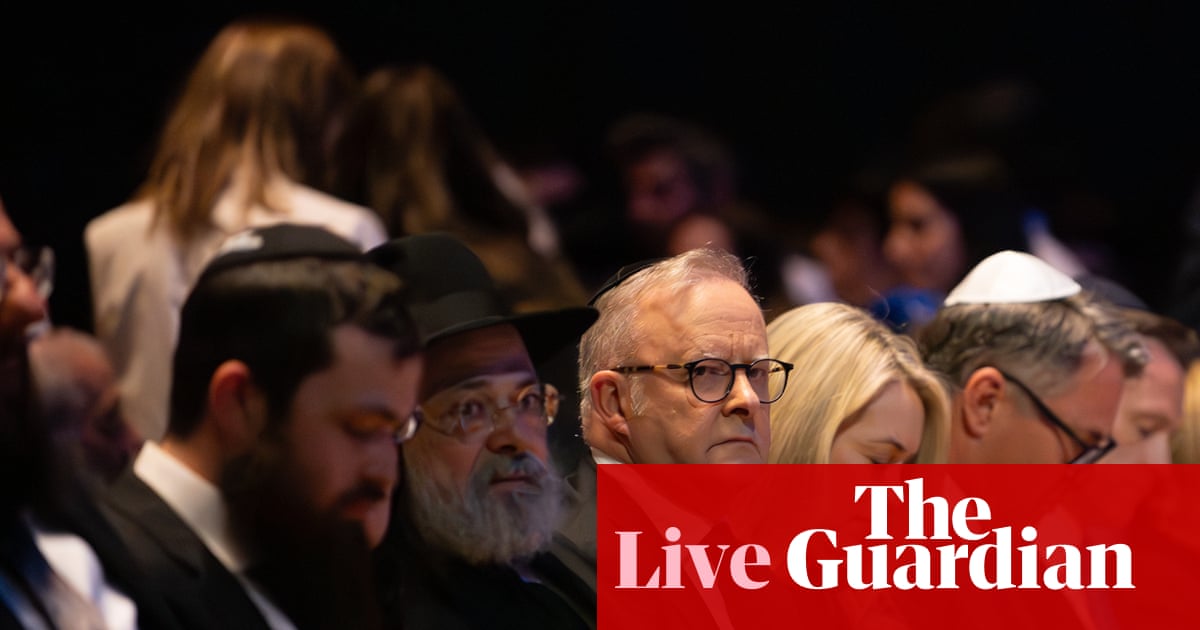 Bondi day of mourning live: PM tells memorial ‘I am deeply and profoundly sorry we could not protect your loved ones’ | Anthony Albanese