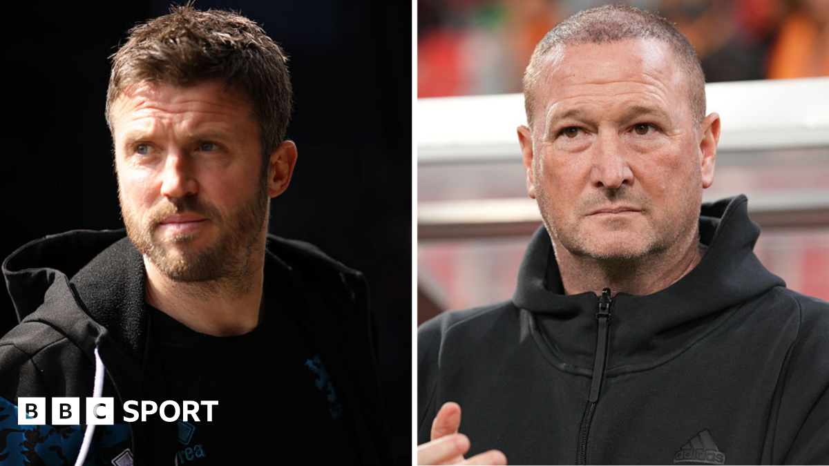 Split picture of Michael Carrick and Steve Holland